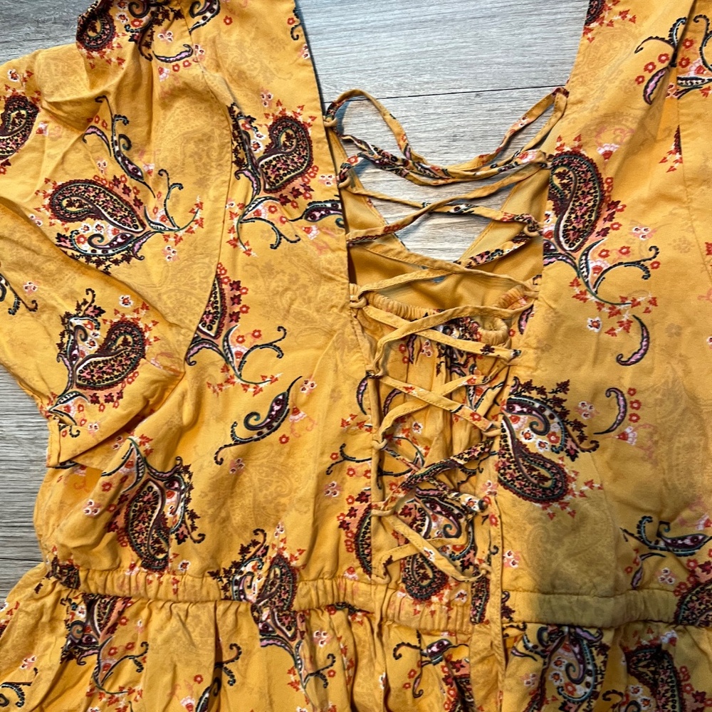 torrid Mustard Paisley Mini Dress - Picture 10 of 10